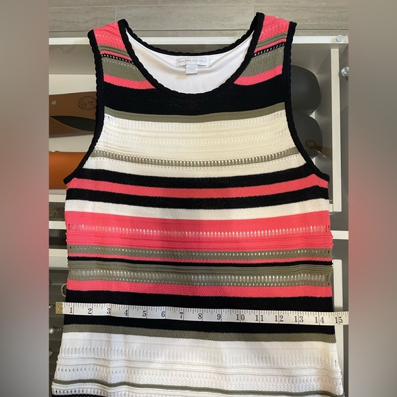 New York & Company Black and White Sheath Midi Dress Halter Sleeveless - Picture 6 of 7